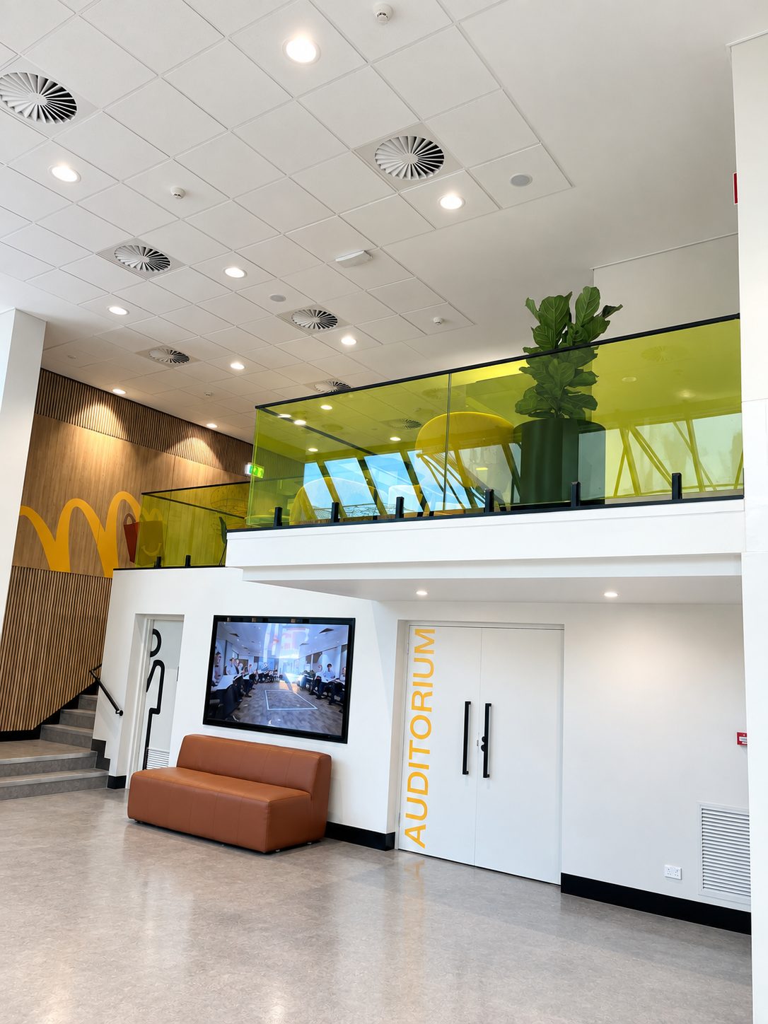 Tinted glass balustrade - McDonald's Headquarters, Thornleigh - Glass Balustrades, Fusion Glass