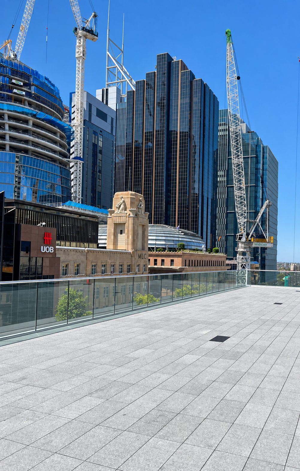 Rooftop glass balustrade, Sydney CBD - Glass Balustrades, Fusion Glass