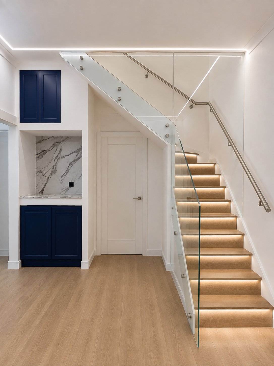 Low iron (Sapphire) glass stair balustrade - Kirribilli - Glass Stair Balustrades, Fusion Glass