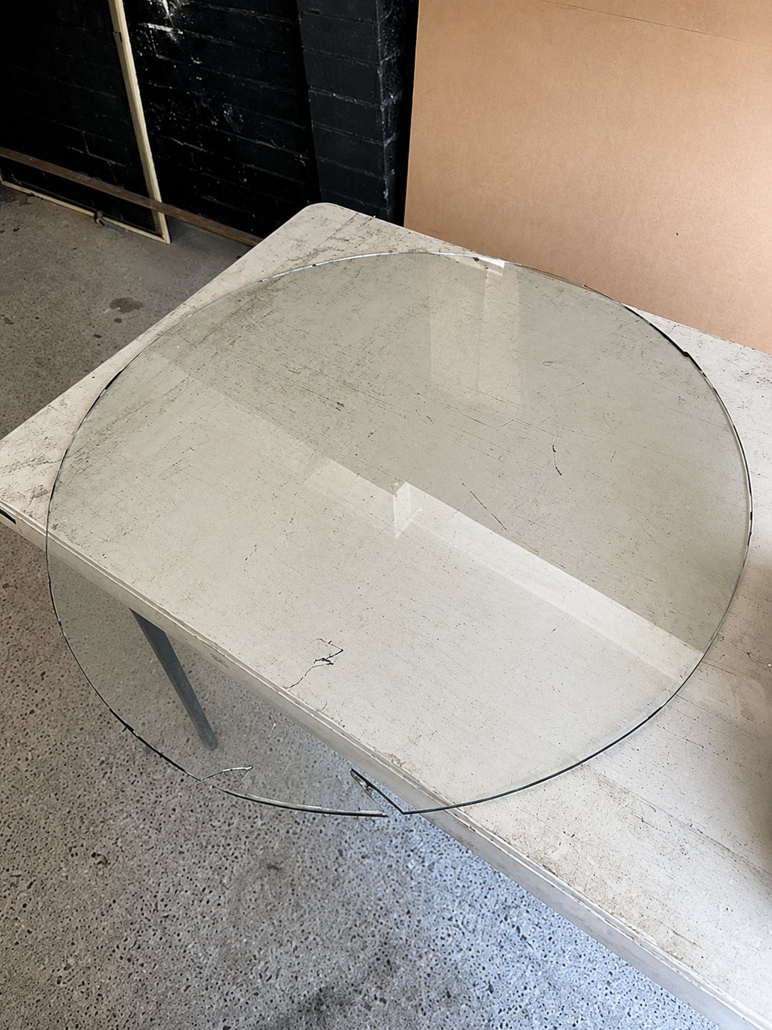 New circular glass cut to template in our factory, ready to fit - Round porthole window glass replacement - Chatswood