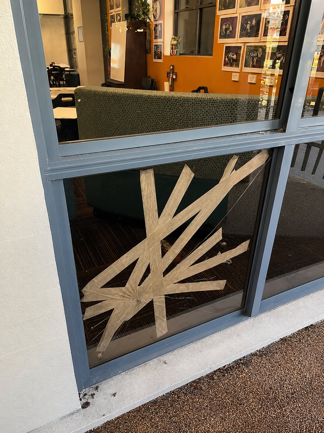 School window glass replacement - Homebush - before